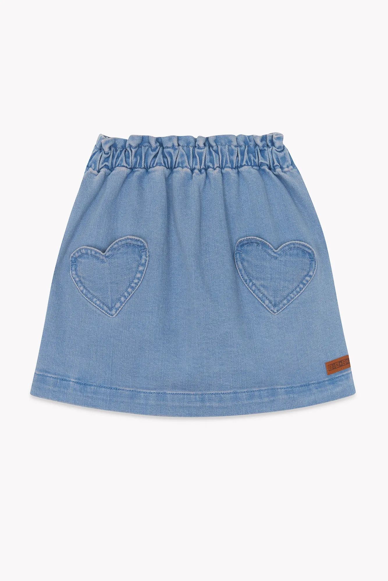 Bonton Douchka nederdel bleget denim hjerter