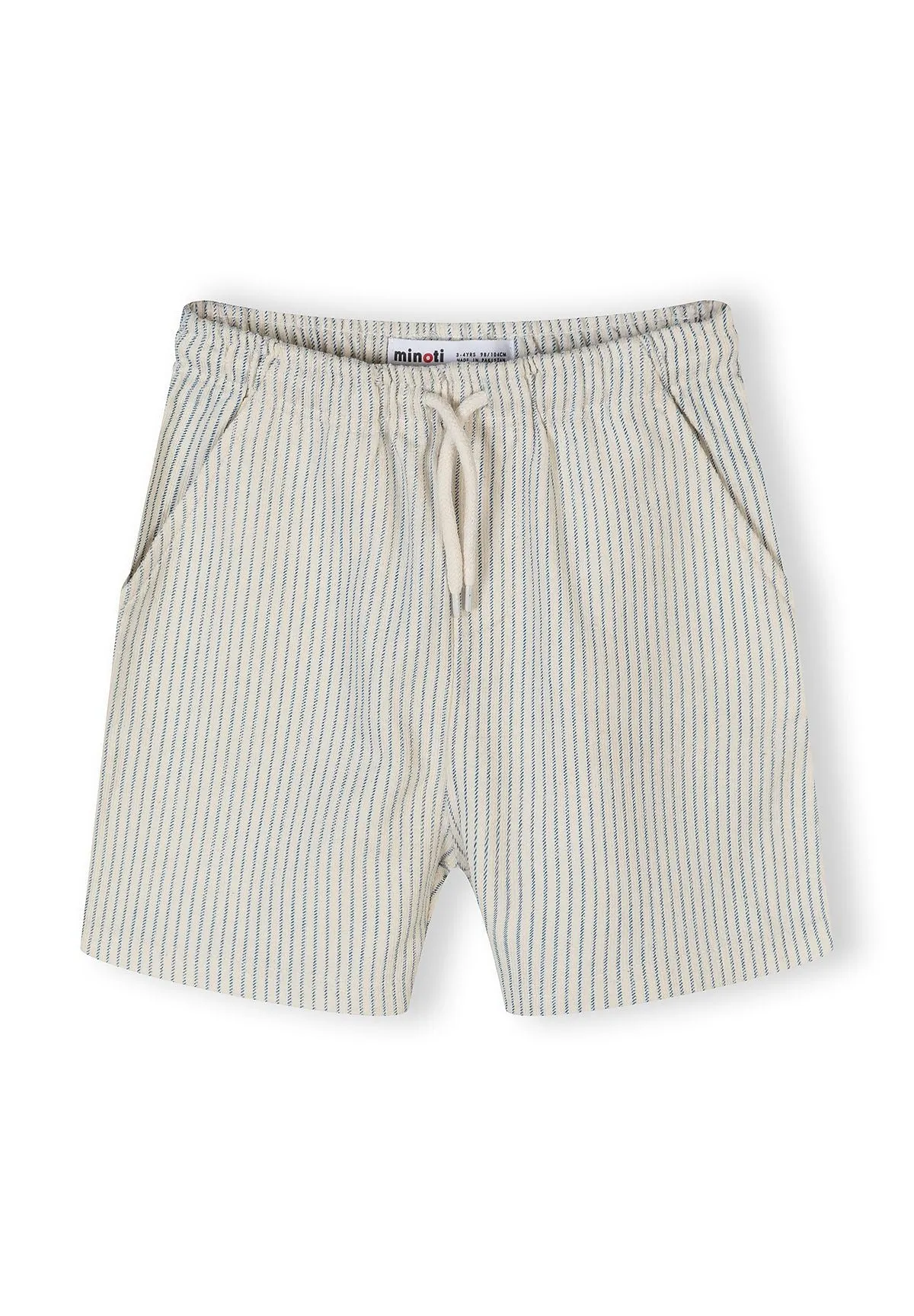 Minoti 44701 sæt baby drenge creme skjorte shorts