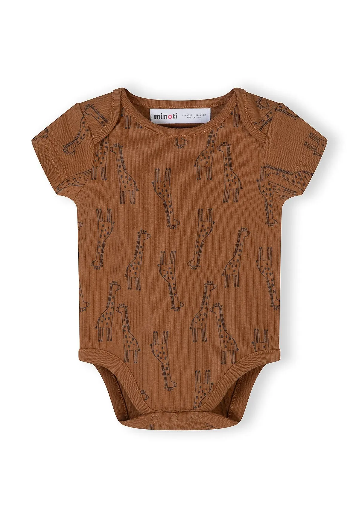 Minoti 44551 body 3-pak beige rib giraf