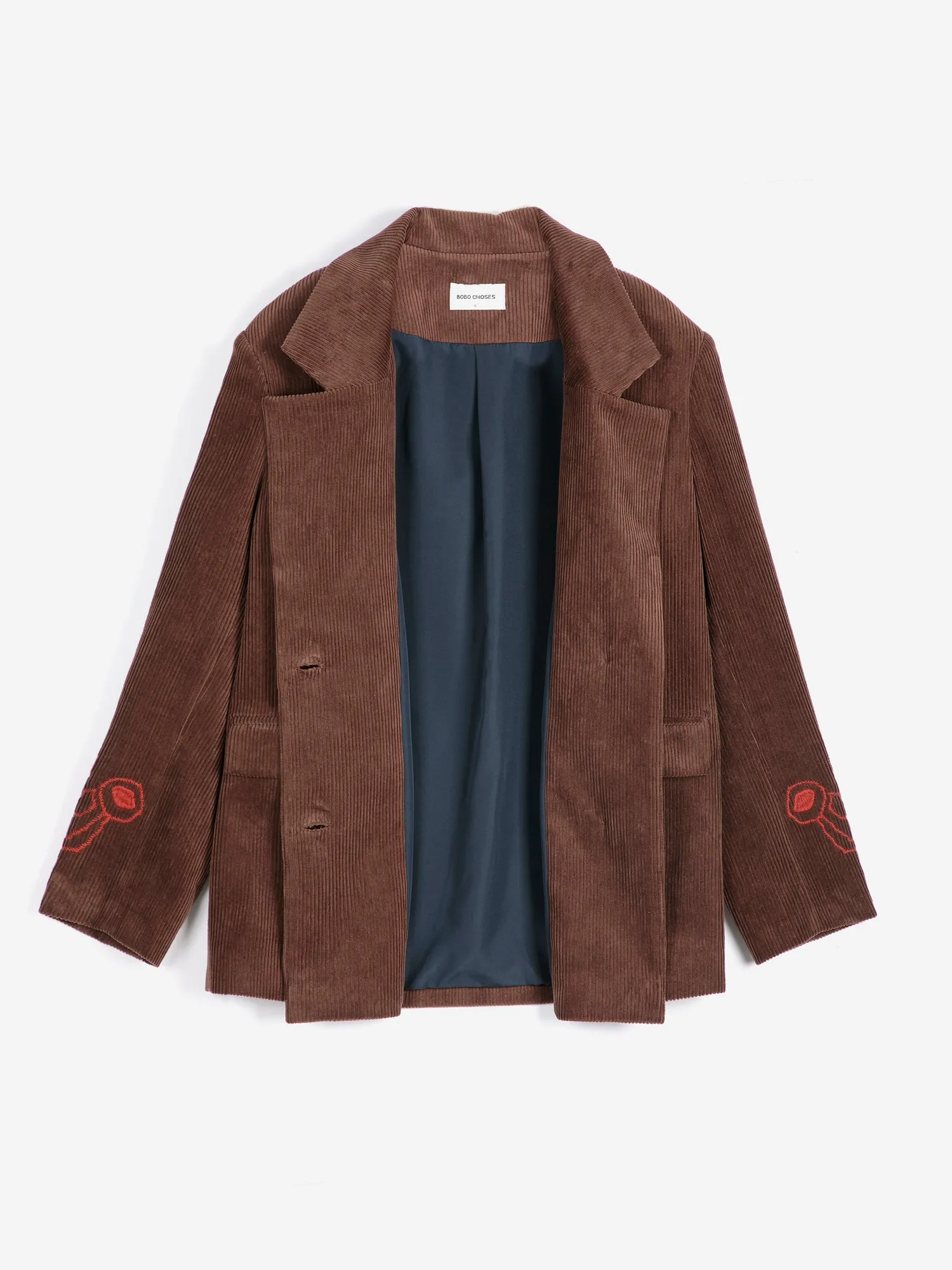 Bobo Choses Garden blazer mørkebrun fløjl M