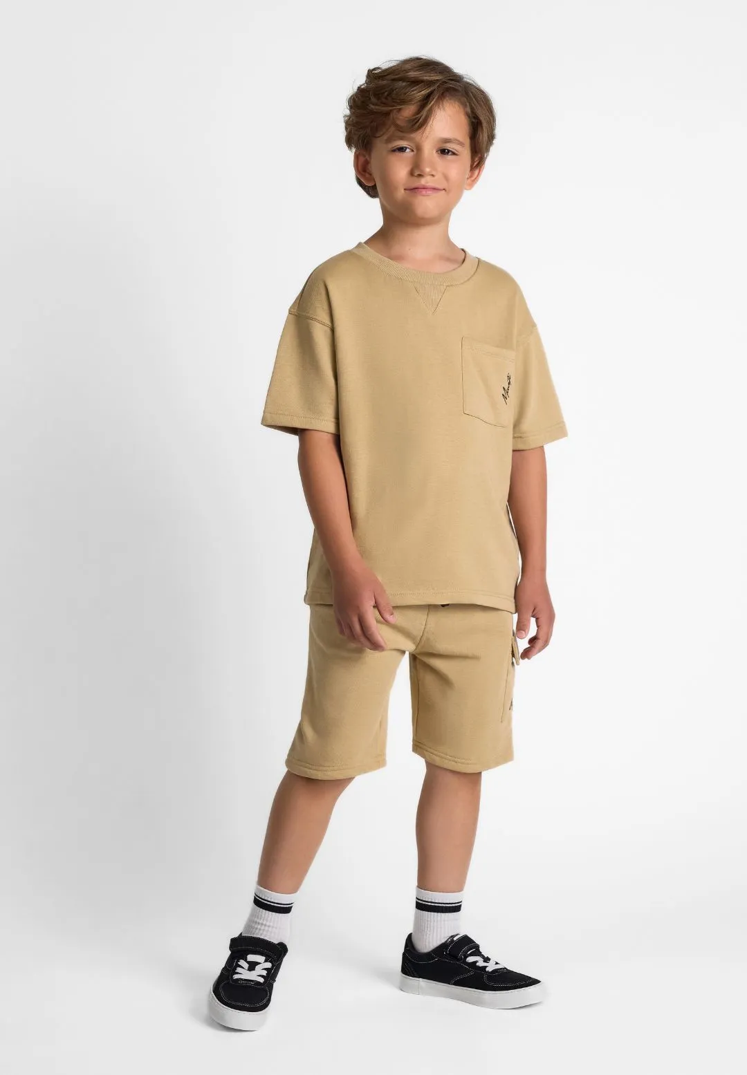 Minoti 43375 Shortssæt drenge camel jersey
