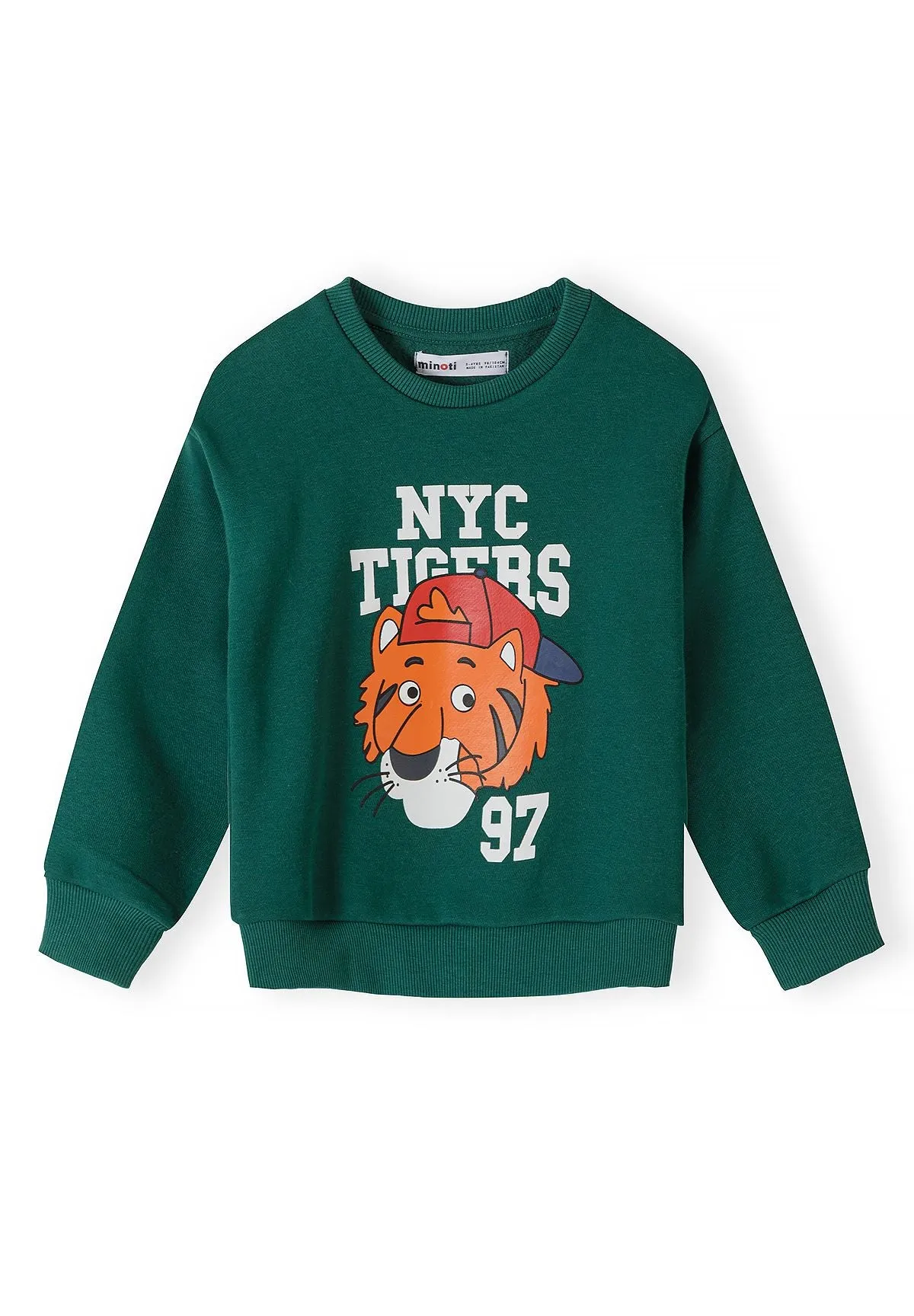 Minoti 45483 sweatshirt 2-pak med tiger til drenge