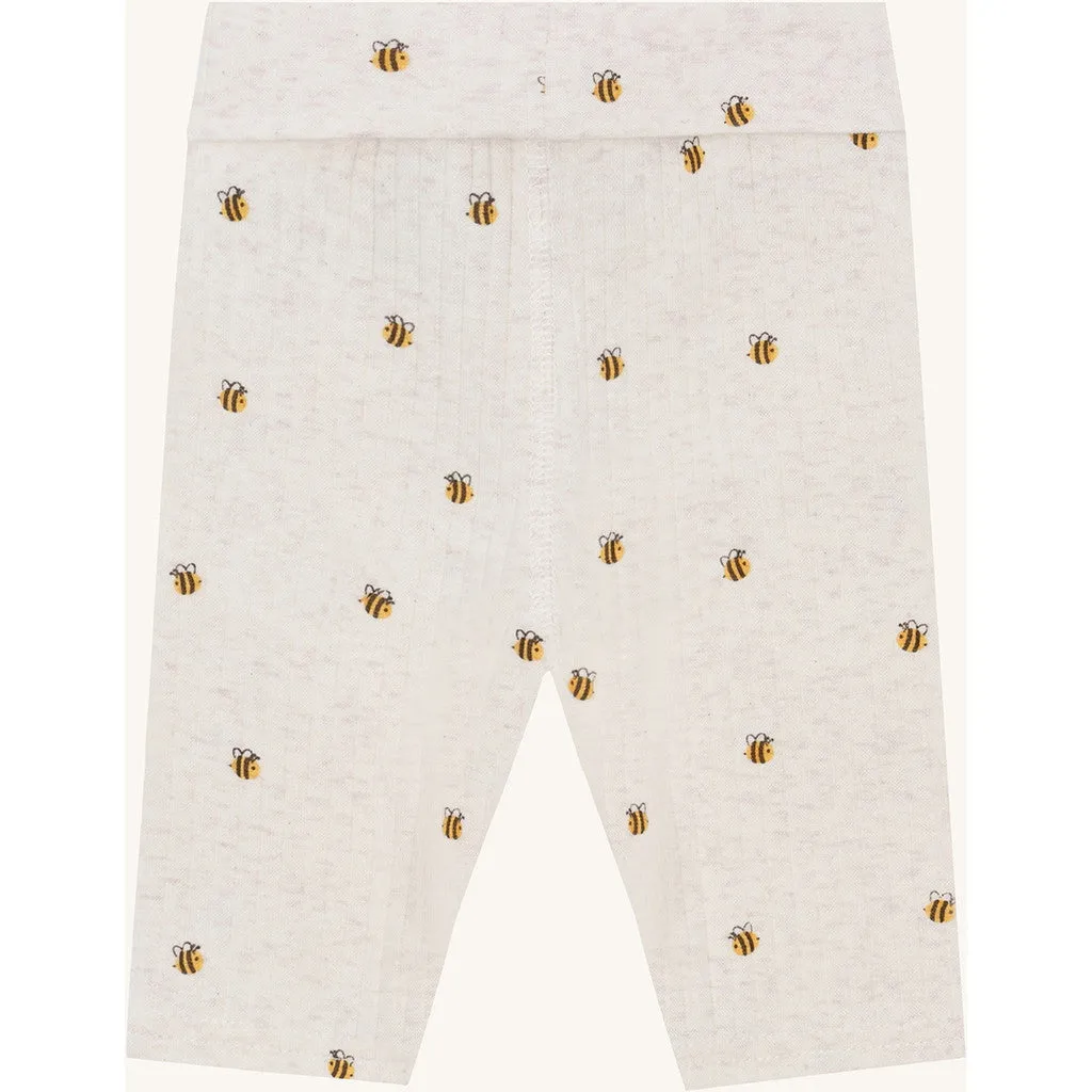 Hust & Claire Luca Animals leggings ochre økologisk