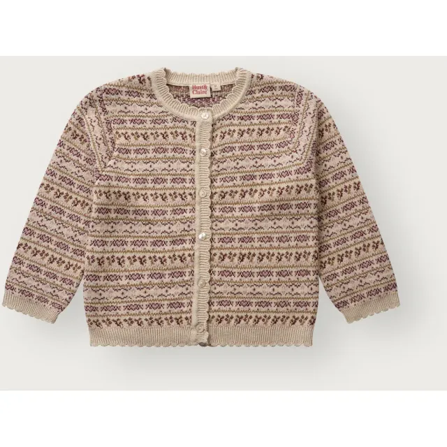 Hust & Claire HCCamilla Nordic cardigan Old Beige Melange