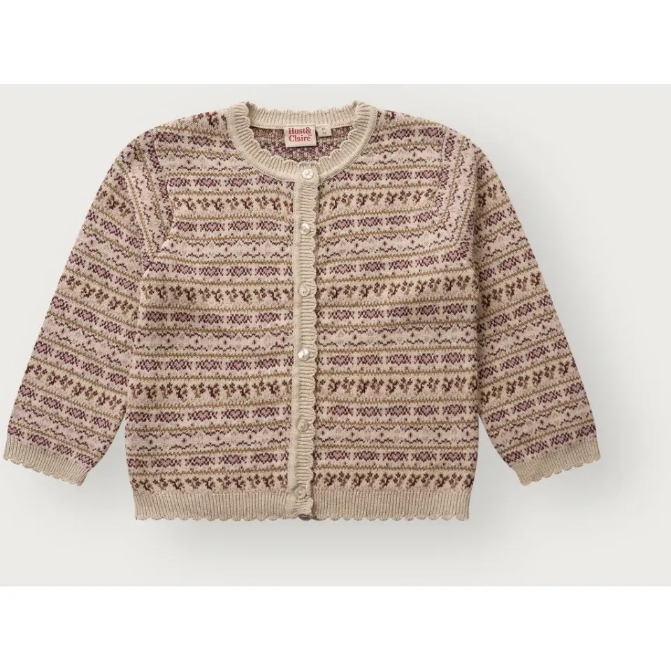 Hust & Claire HCCamilla Nordic cardigan Old Beige Melange