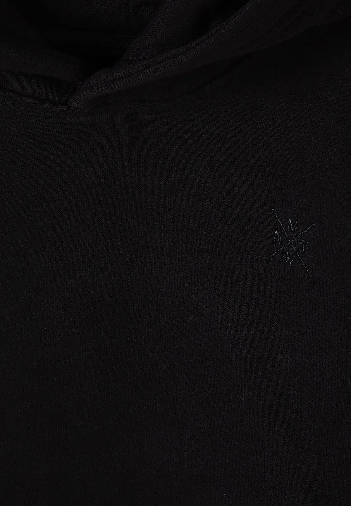 Minoti 45793 sweatsæt sort broderi slim