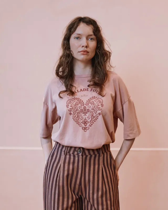 Emile et Ida Ballade Folk t-shirt oversize rosa
