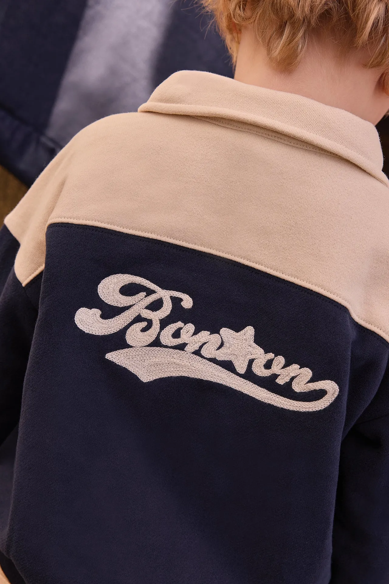 Bonton Prime vest navy lynlås bomuld