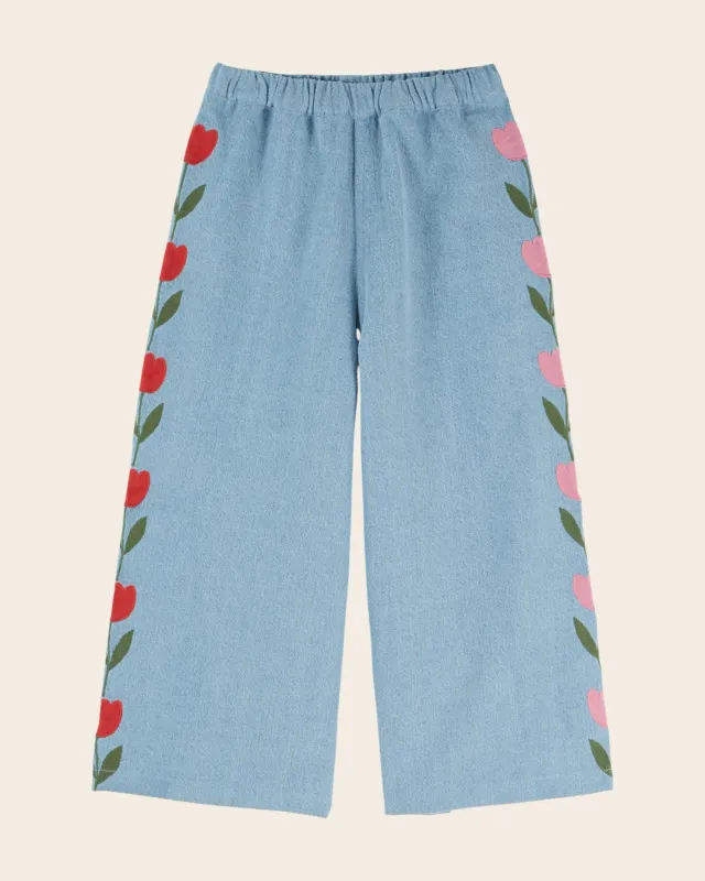 Emile et Ida Tulipes Bukser Lyseblå Denim 2-14A