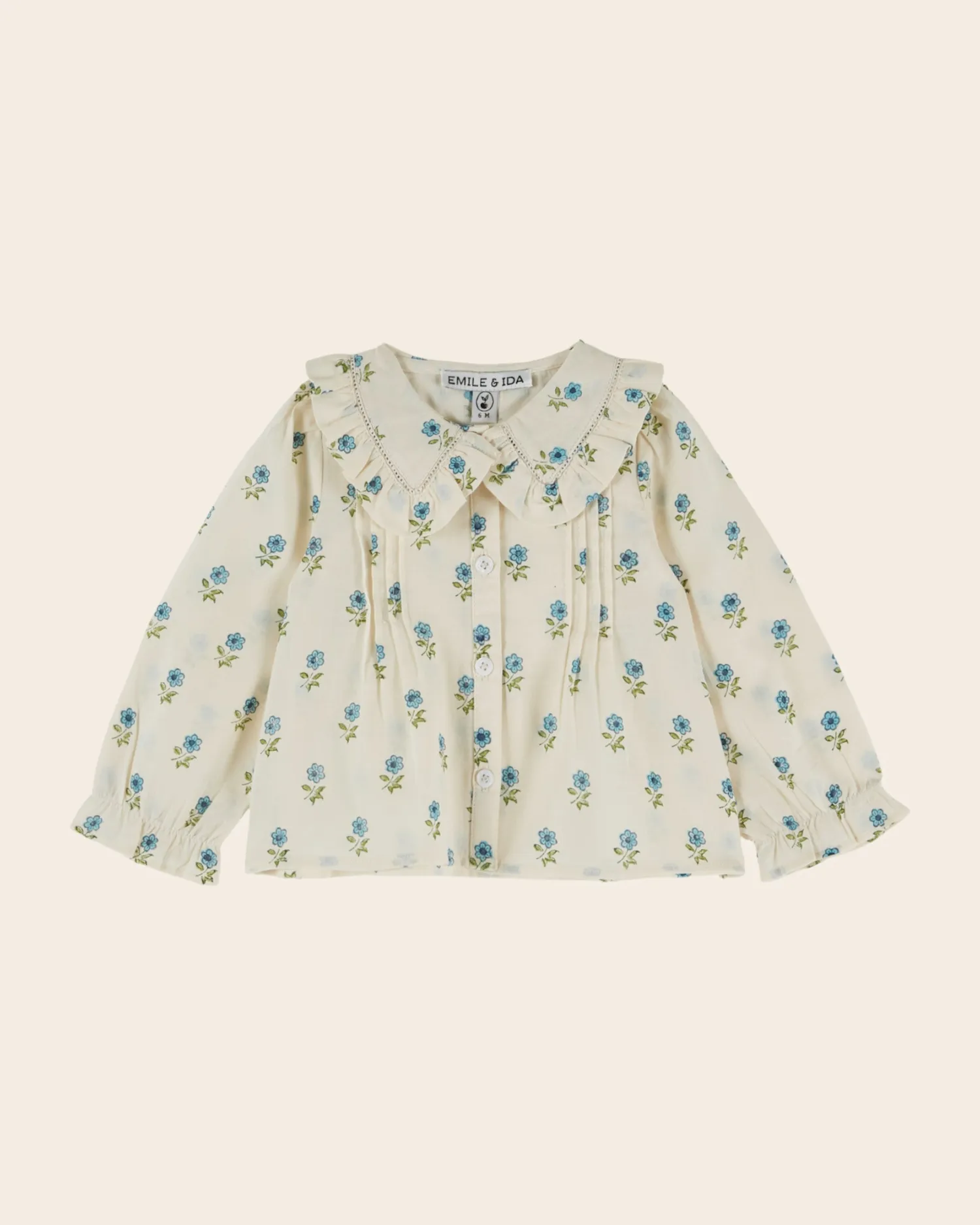 Emile et Ida Scarlet bluse ecru økobomuld 03M