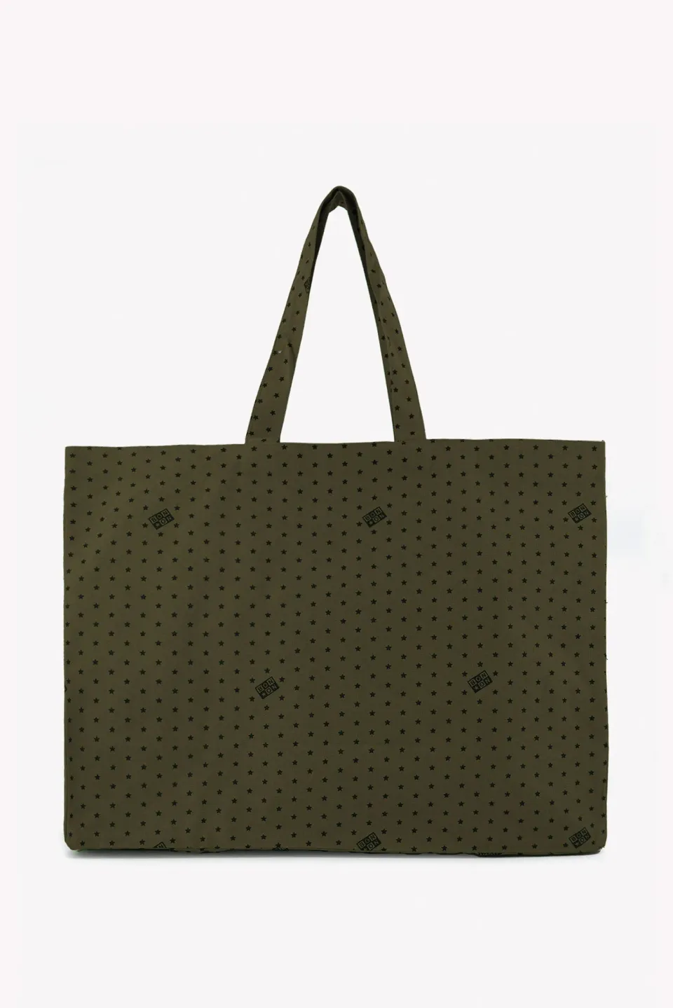 Bonton Jo shopper kaki bomuld stor 56 cm