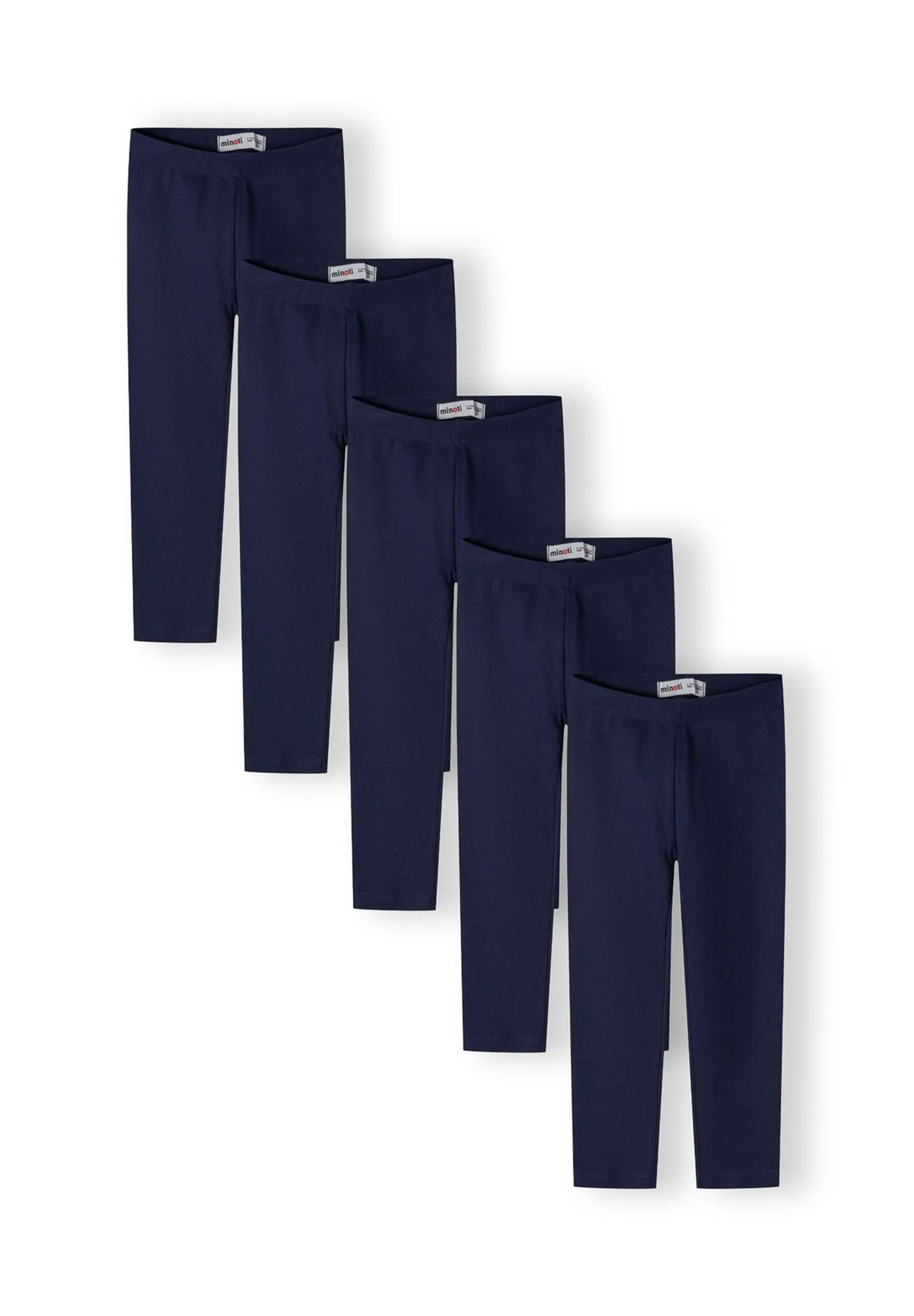 Minoti 44304 leggings 5-pak navy bomuld