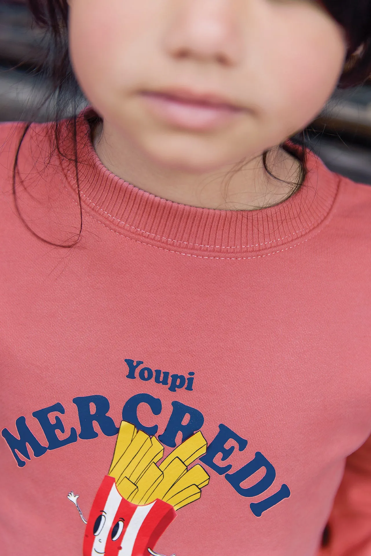 Bonton Smile Mercredi sweatshirt rosa Pinkyee bomuld