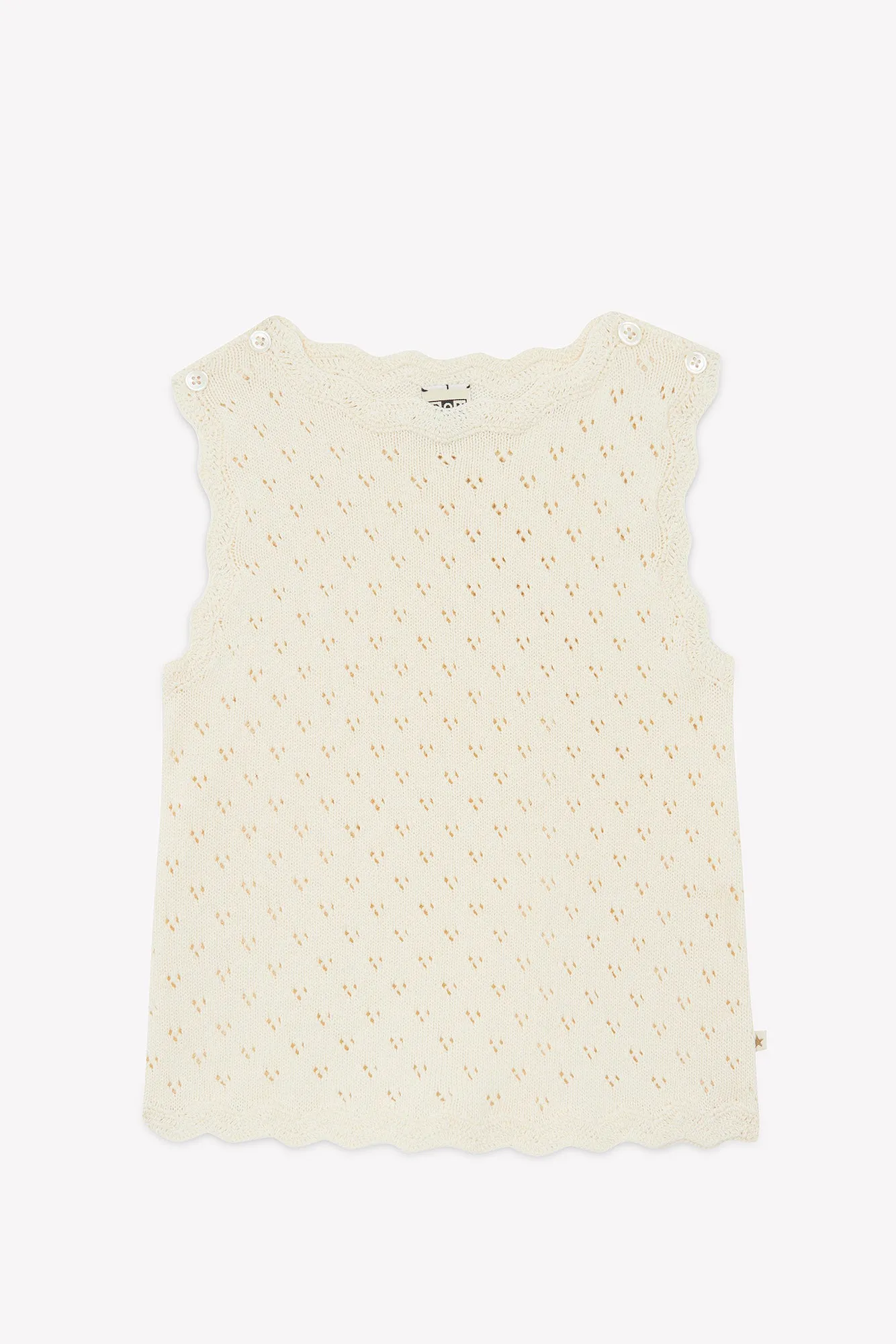 Bonton Noix top ærmeløs bomuld ecru 3A