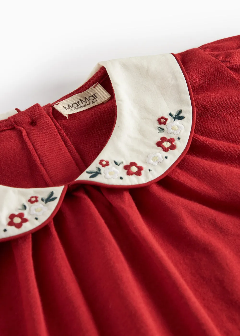 MarMar Tielle bluse Hibiscus Red modal blomst