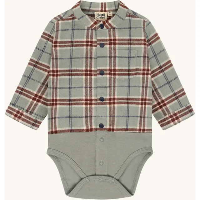 Hust & Claire Bertil Soft bodystockingsskjorte French Oak
