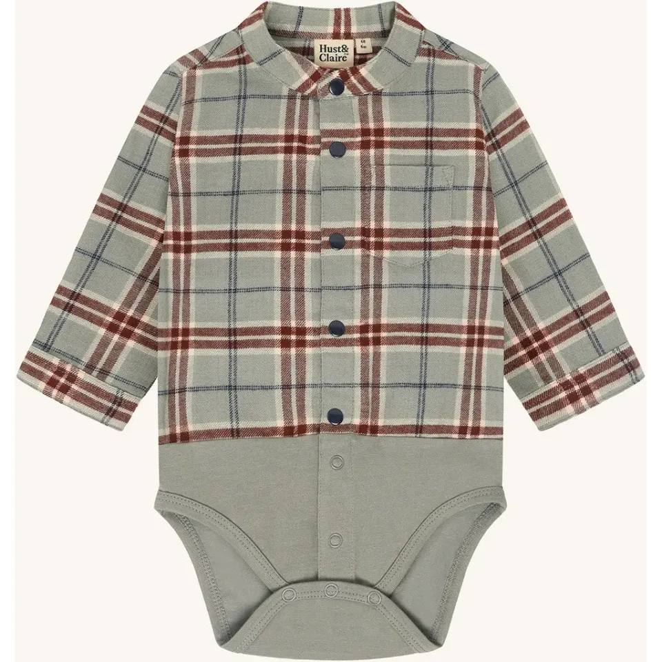 Hust & Claire Bertil Soft bodystockingsskjorte French Oak