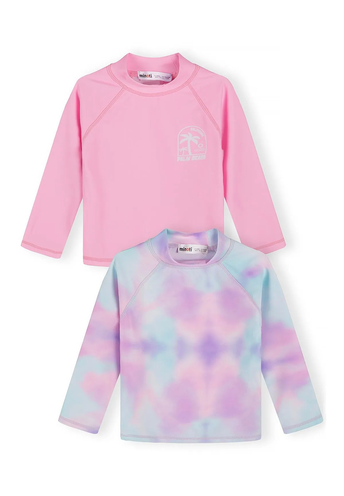 Minoti 44494 badebluse langærmet rosa 2-pak