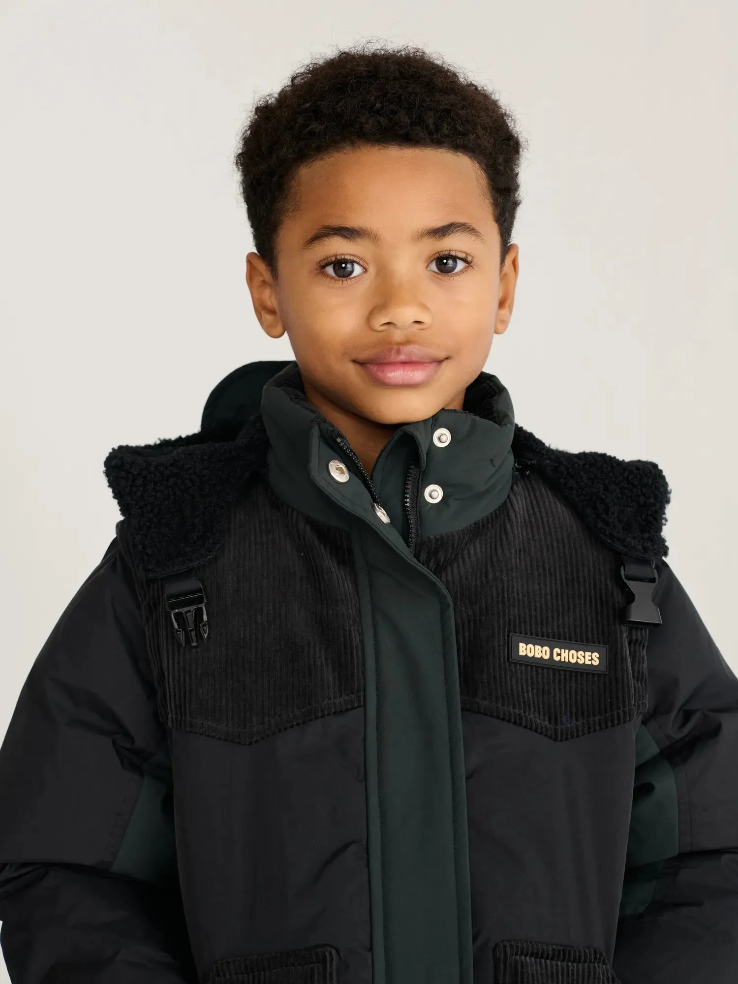 Bobo Choses All About Monsters padded anorak vinterjakke midnatsblå foret