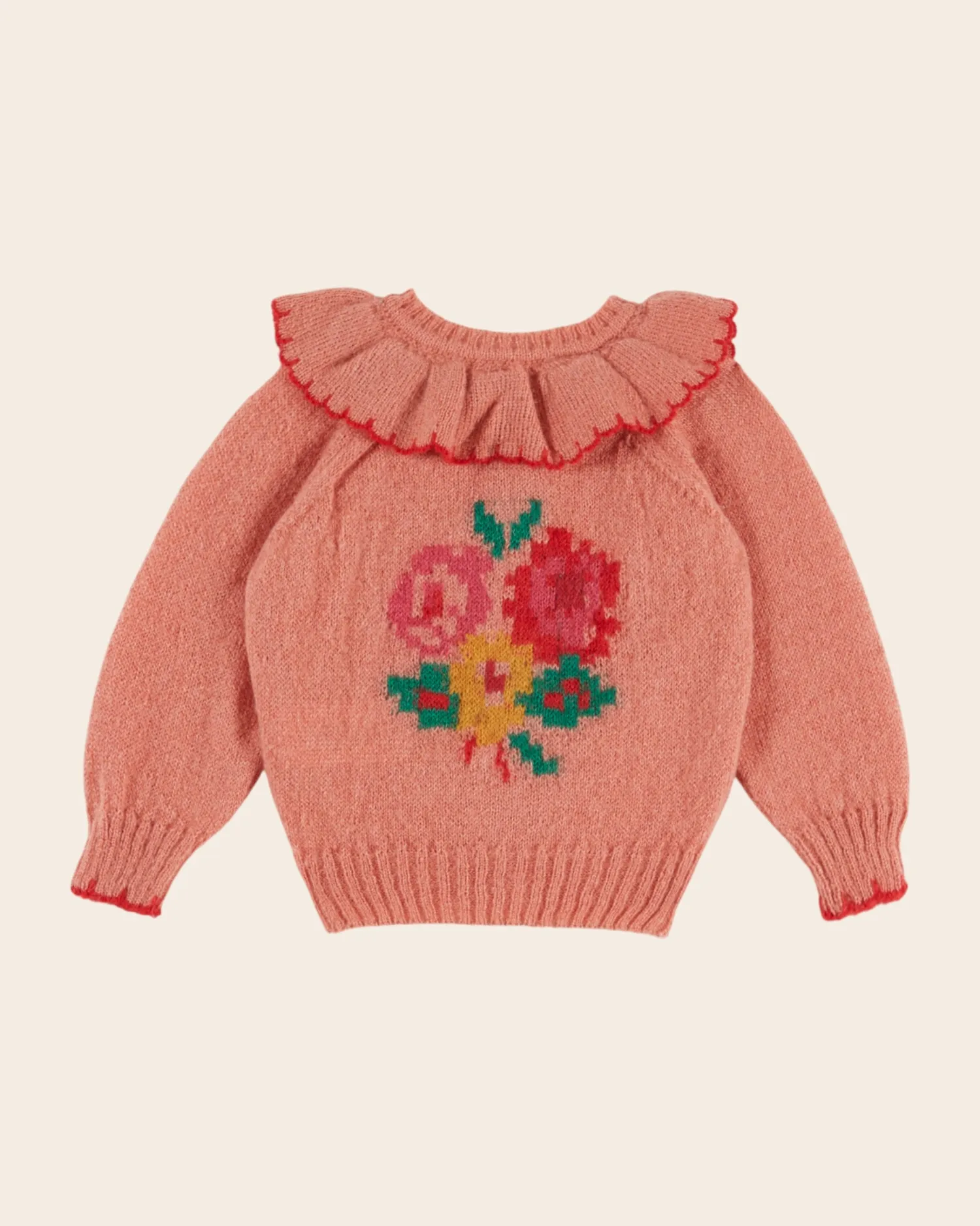Emile et Ida Blush cardigan rosa mohairuld