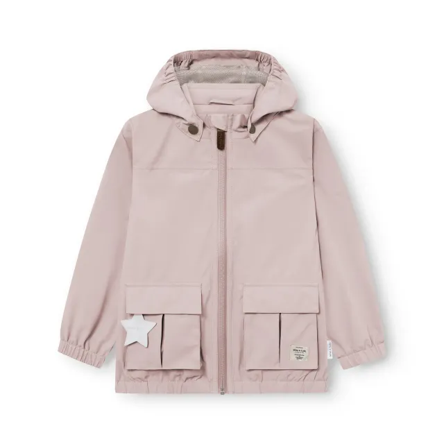 MINI A TURE Materly letvægtsjakke Cloudy rose vind- og vandtæt