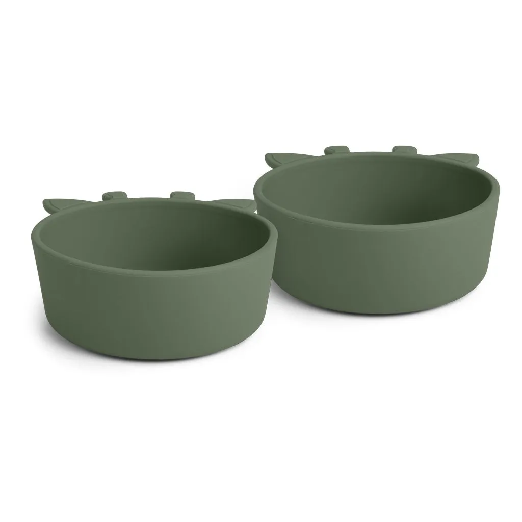 nuuroo Alex dyb tallerken 2-pak Dusty green silikone
