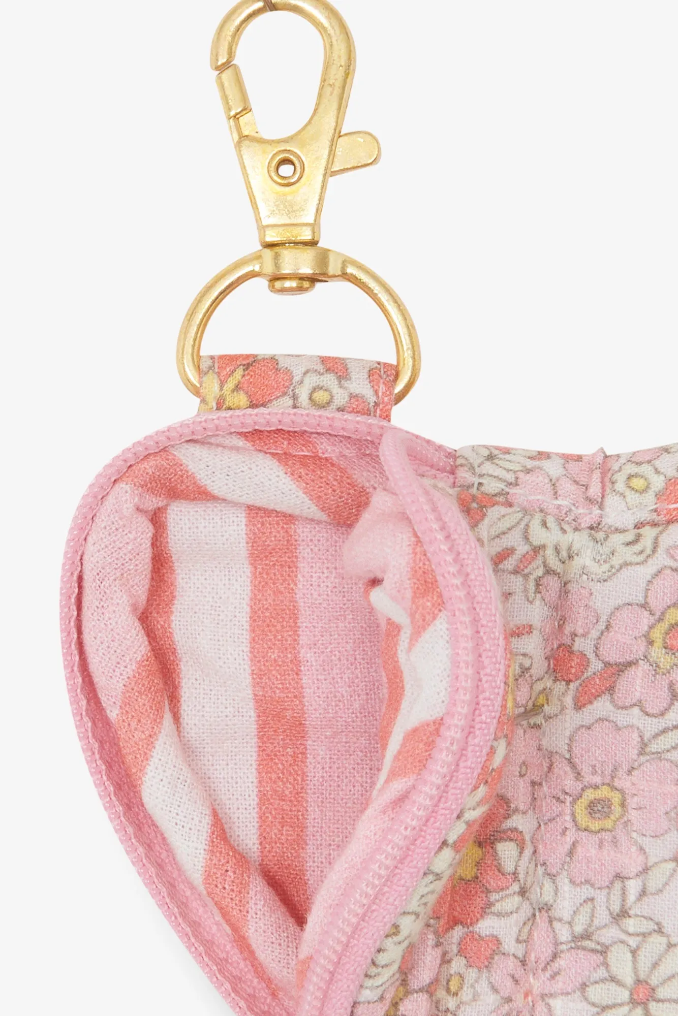 Bonton Fleur Vintage nøglering hjerte rosa blomst
