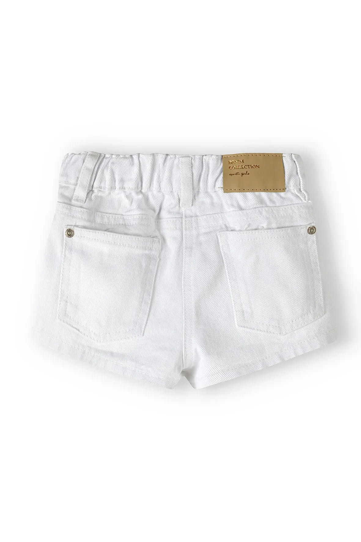 Minoti 38827 jeansshorts hvid lige ben