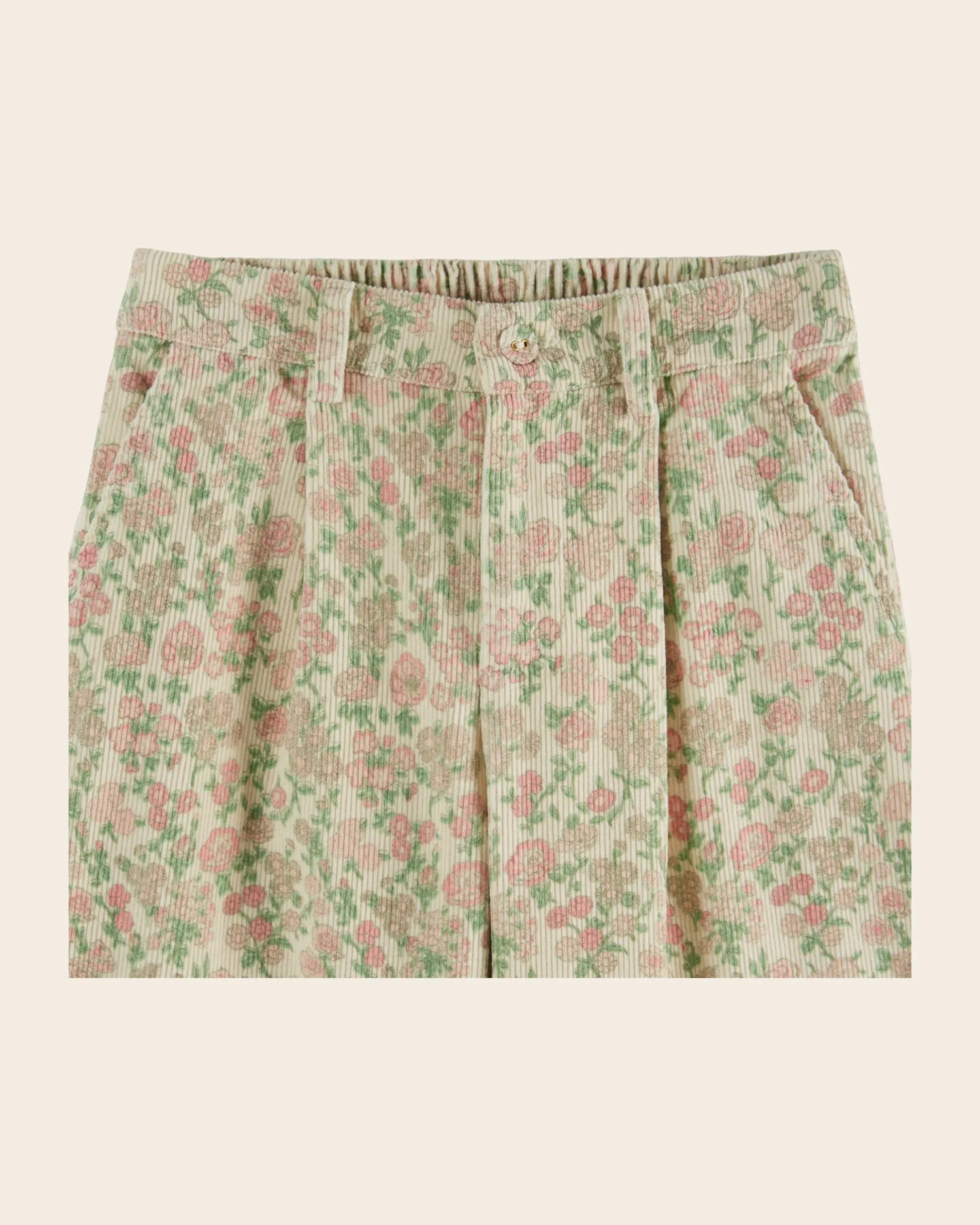 Emile et Ida Velours Fleuri Bukser grøn blomstret