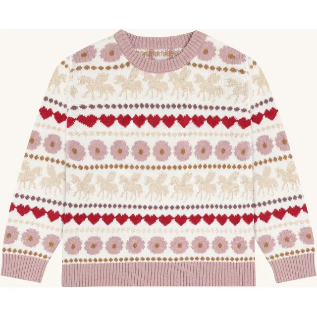 Hust & Claire Pippa Unicorn pullover Ivory bomuld