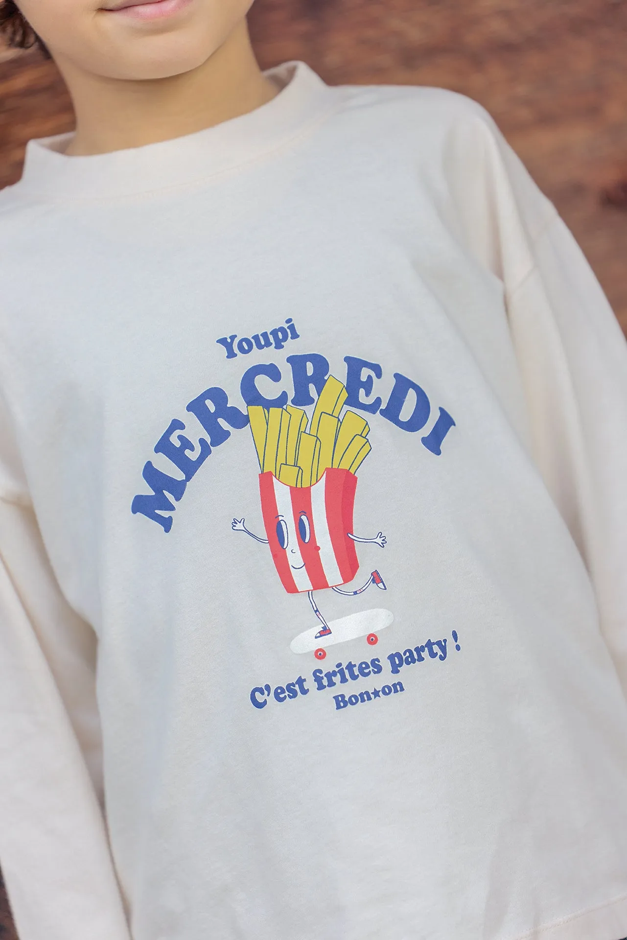 Bonton Laurel Mercredi T-shirt langærmet bomuld til børn