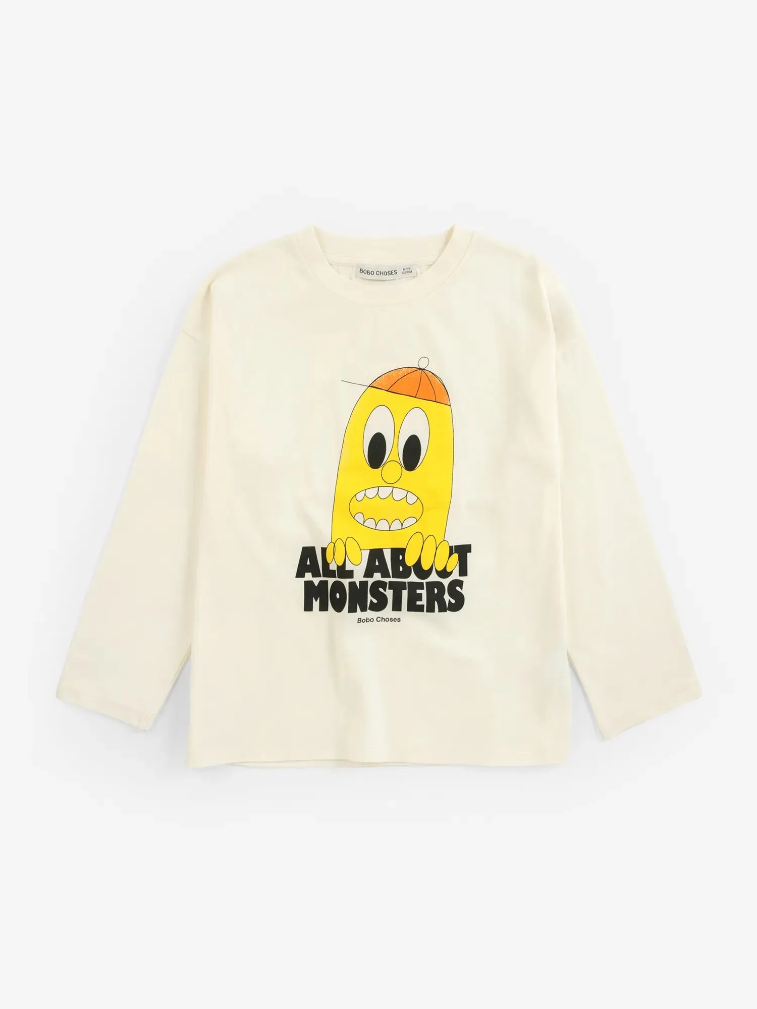 Bobo Choses Bigtooth Lemon t-shirt 2-3Y offwhite bomuld
