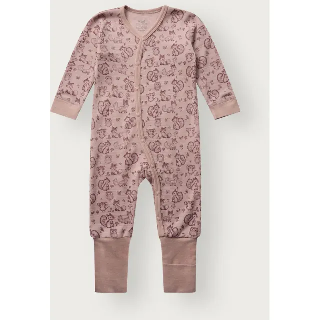 Hust & Claire Mobi Woodland natdragt Dusty Rose merino uld