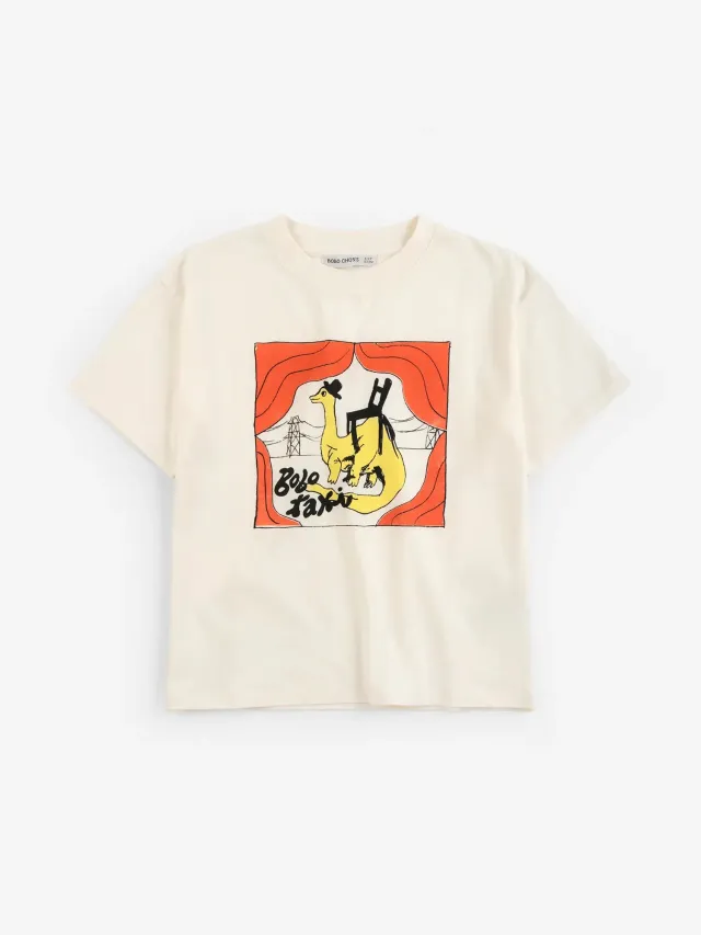 Bobo Choses Taxi Saurus T-shirt offwhite økologisk