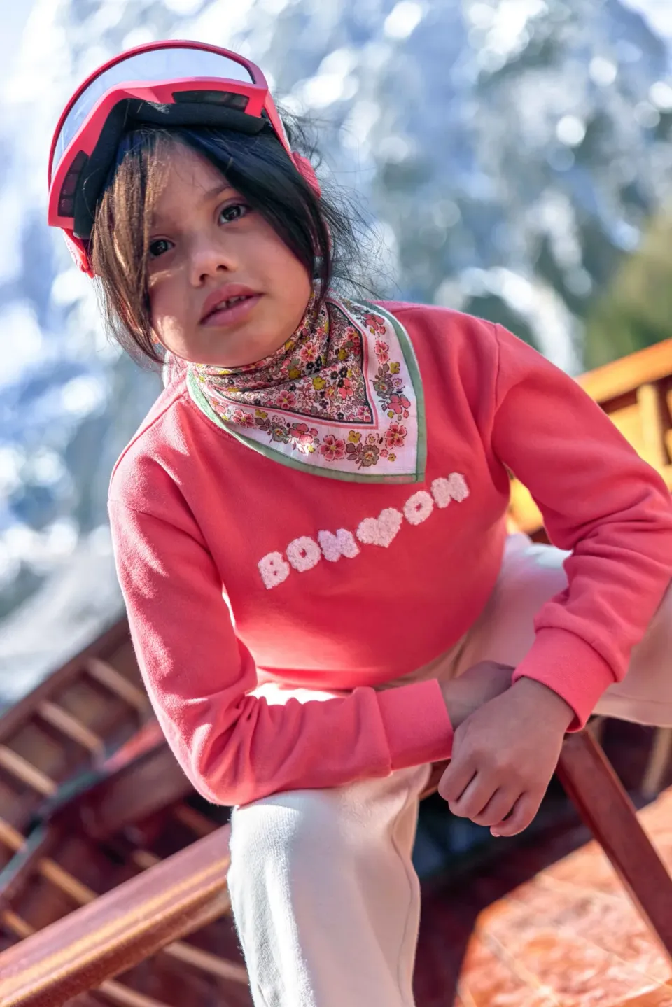 Bonton Smile Bouclette Rose Faroe sweatshirt lyserød