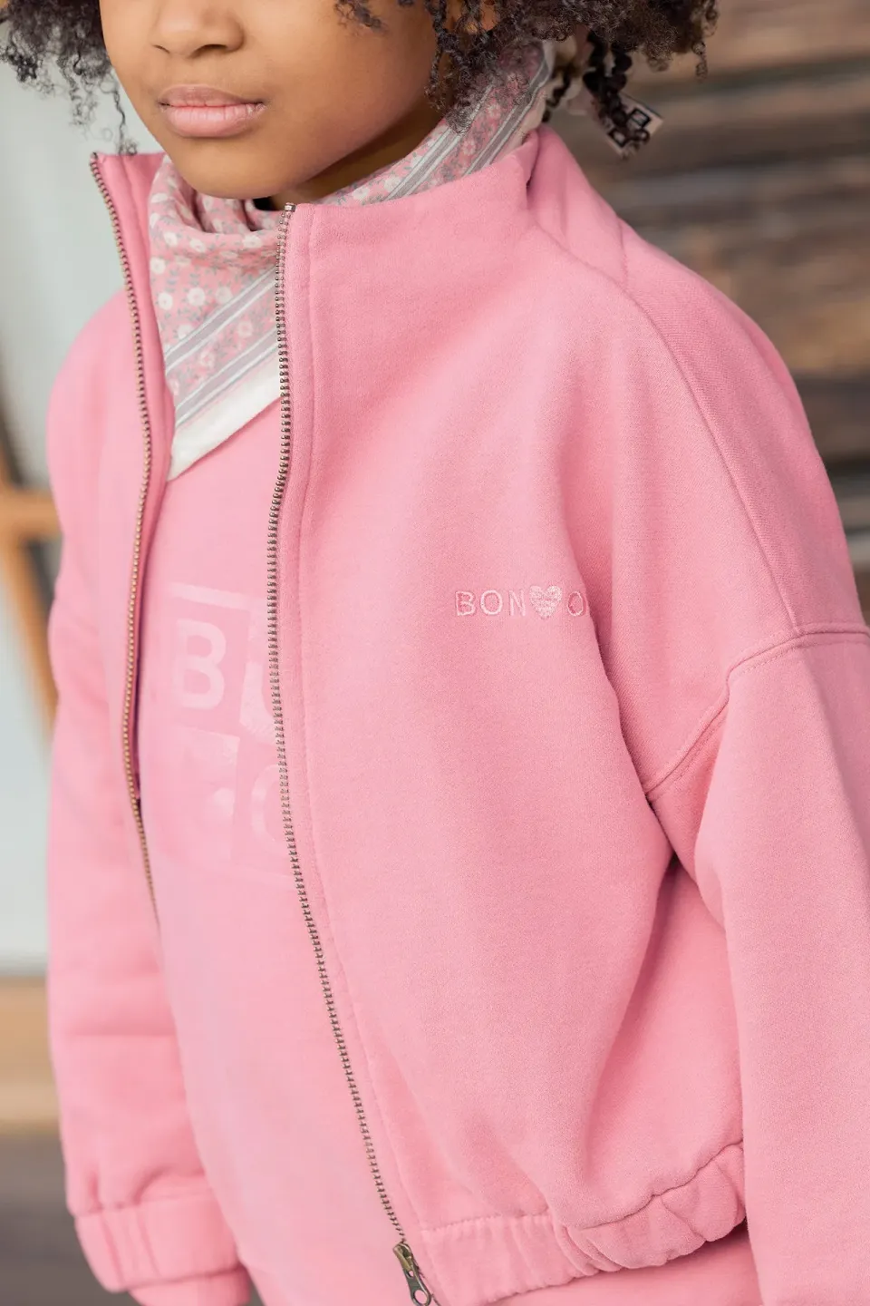 Bonton Mia Pinkyee vest 2A rosa bomuld