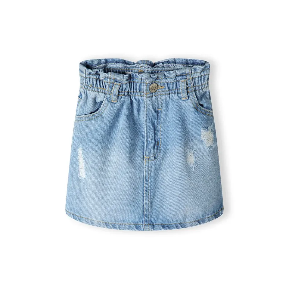 Minoti 40383 jeansskørt til piger lyseblå denim