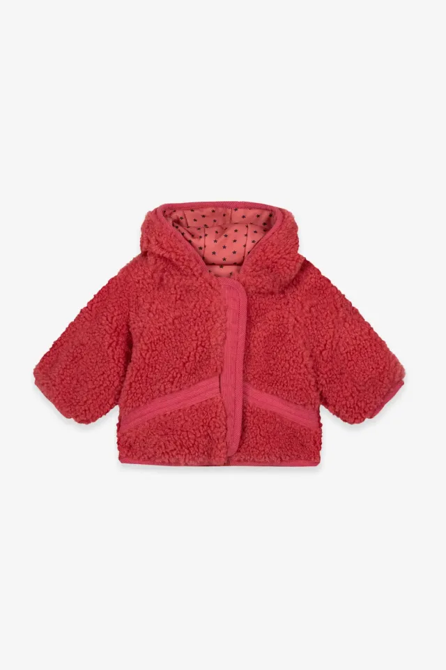 Bonton Piper Rose Elizabeth babyjakke lyserød sherpa
