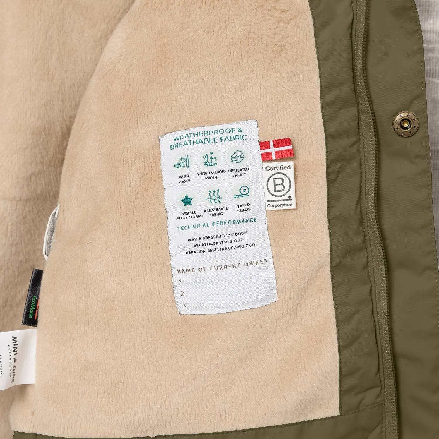 MINI A TURE MATWALLY vinterjakke Kalamata green fleeceforet