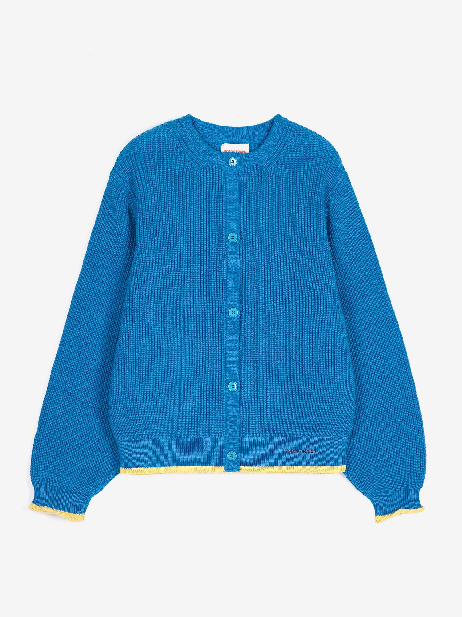 Bobo Choses Pearl strikket cardigan blå økologisk bomuld