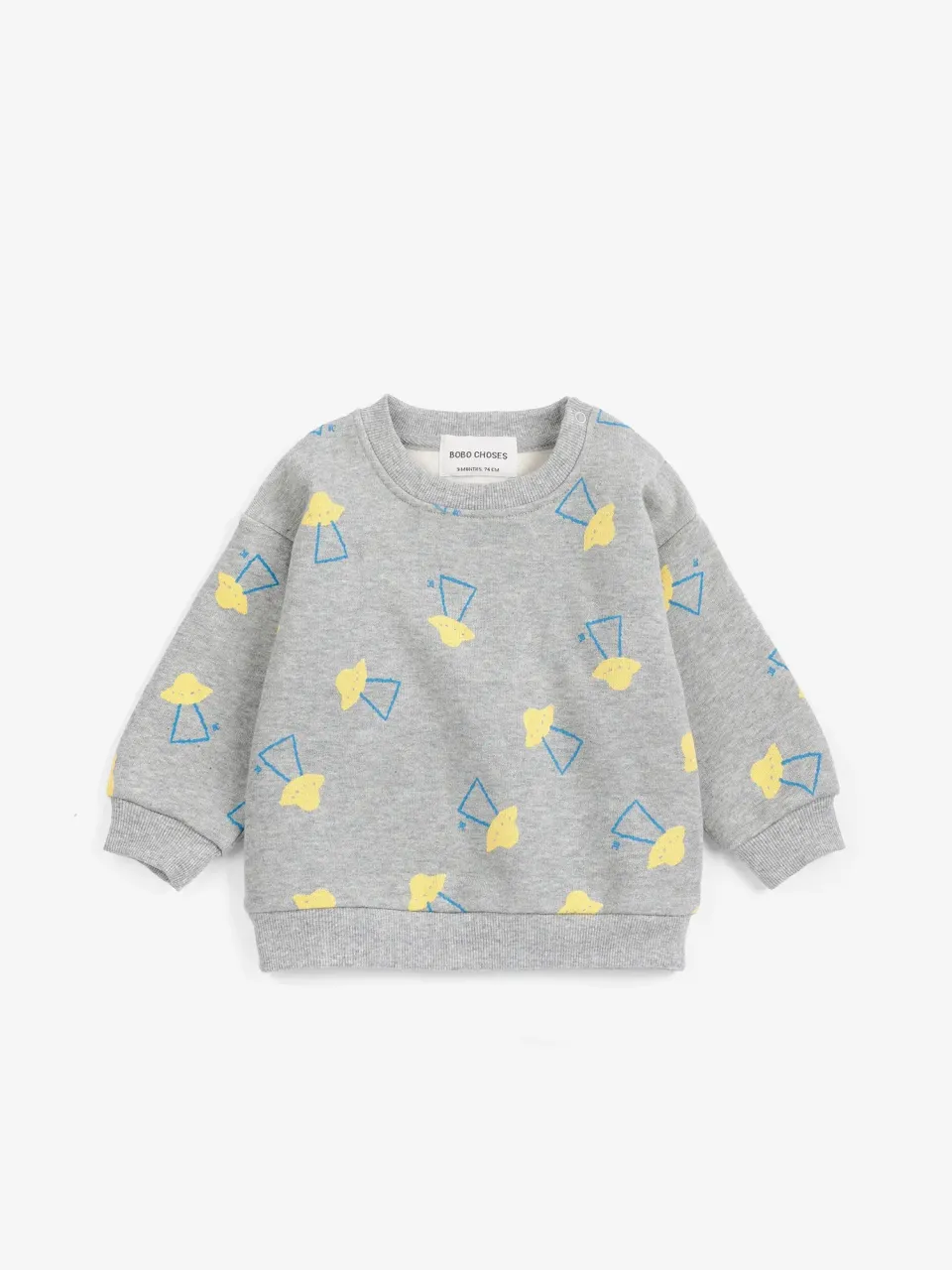 Bobo Choses Pixel Abduction sweatshirt lysegrå baby