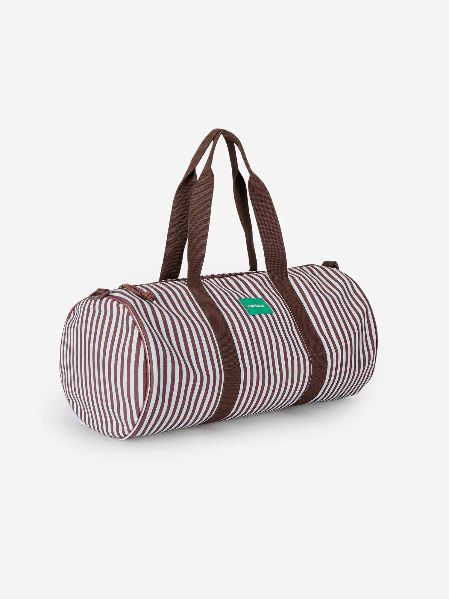 Bobo Choses Striped Canvas sportstaske mørkebrun