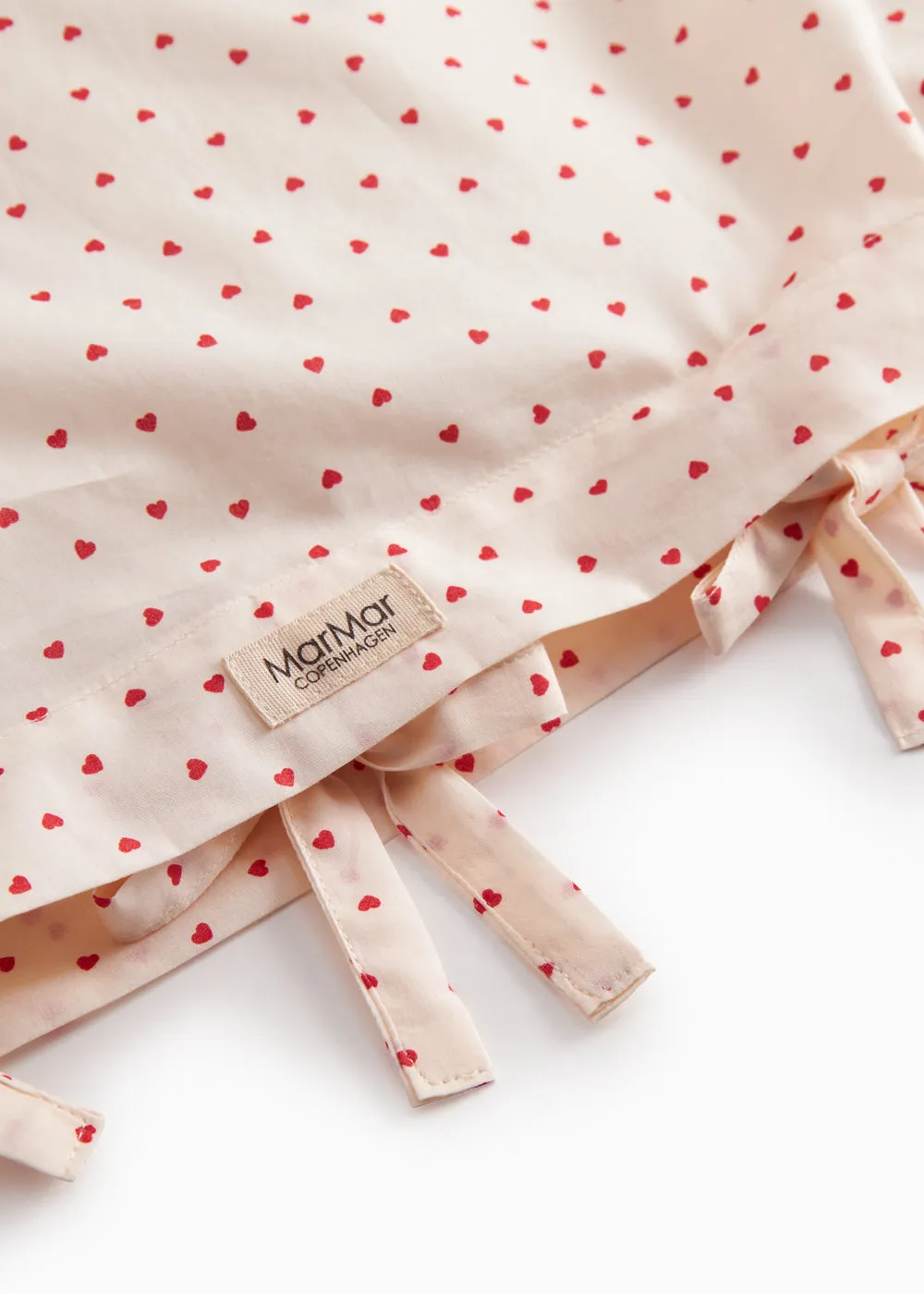MarMar Bed Linen Scallop Baby sengetøj Happy Hearts 70x100 cm