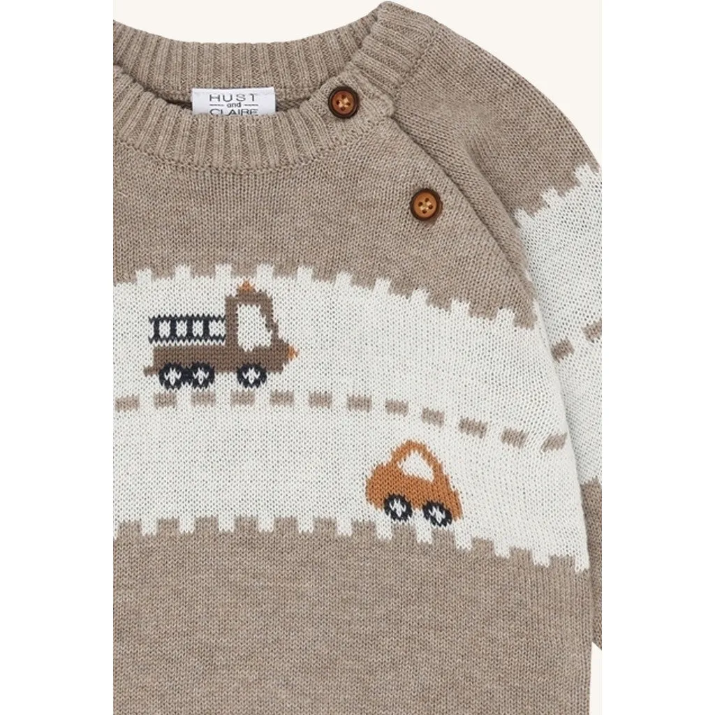 Hust & Claire Pilou pullover sand melange øko