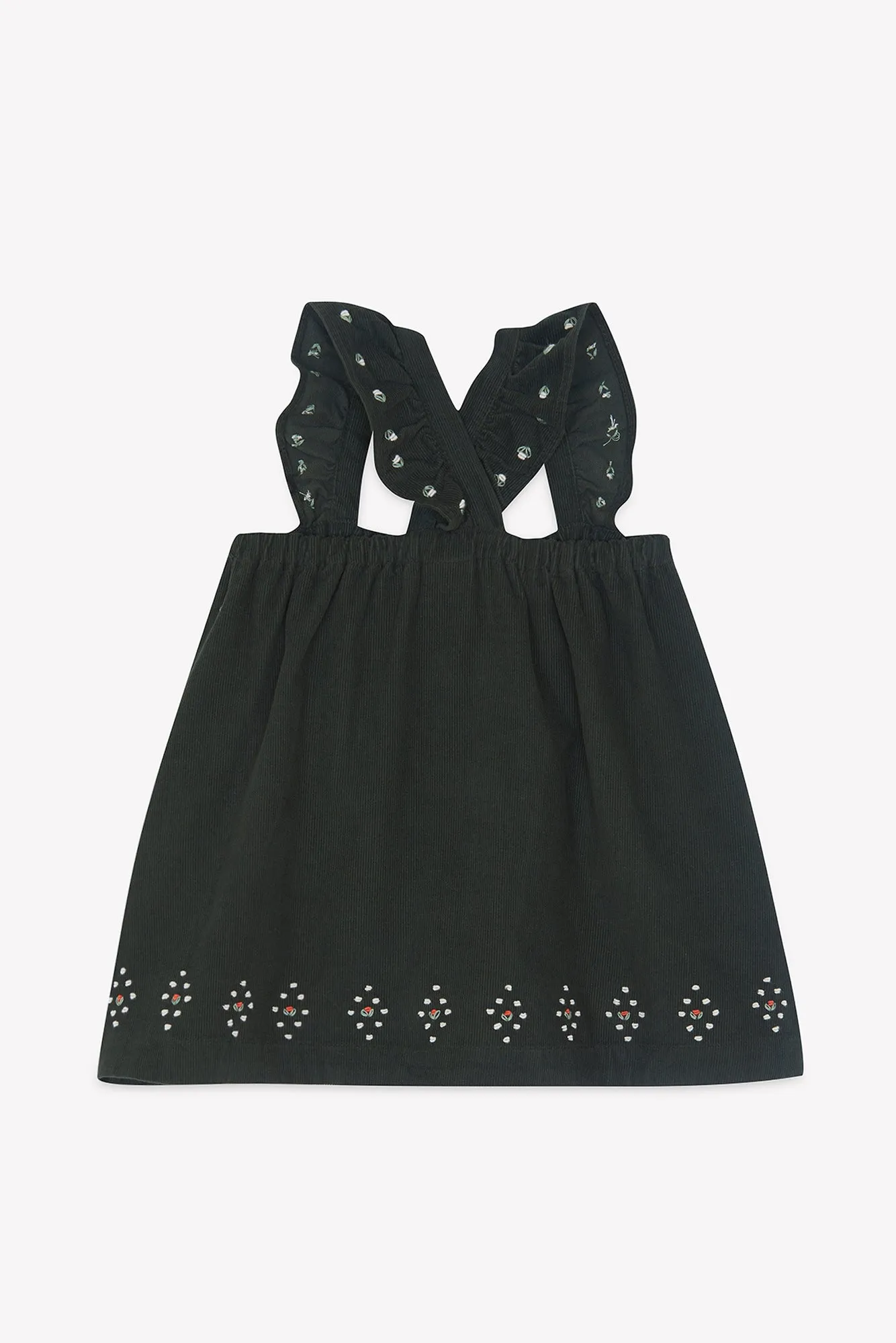 Bonton Madeleine Black Bird kjole sort fløjl