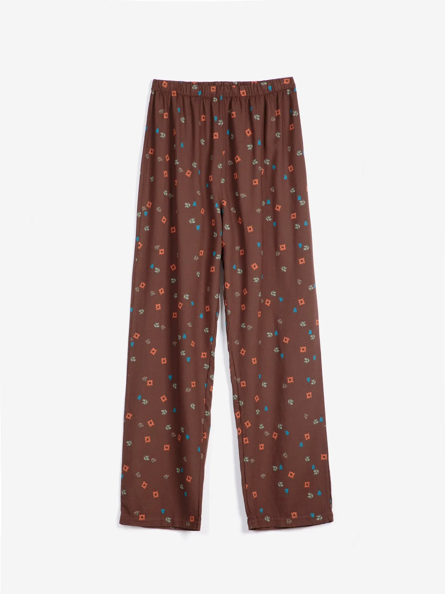 Bobo Choses Blossom fluid flannel nattøjssæt mørkebrun