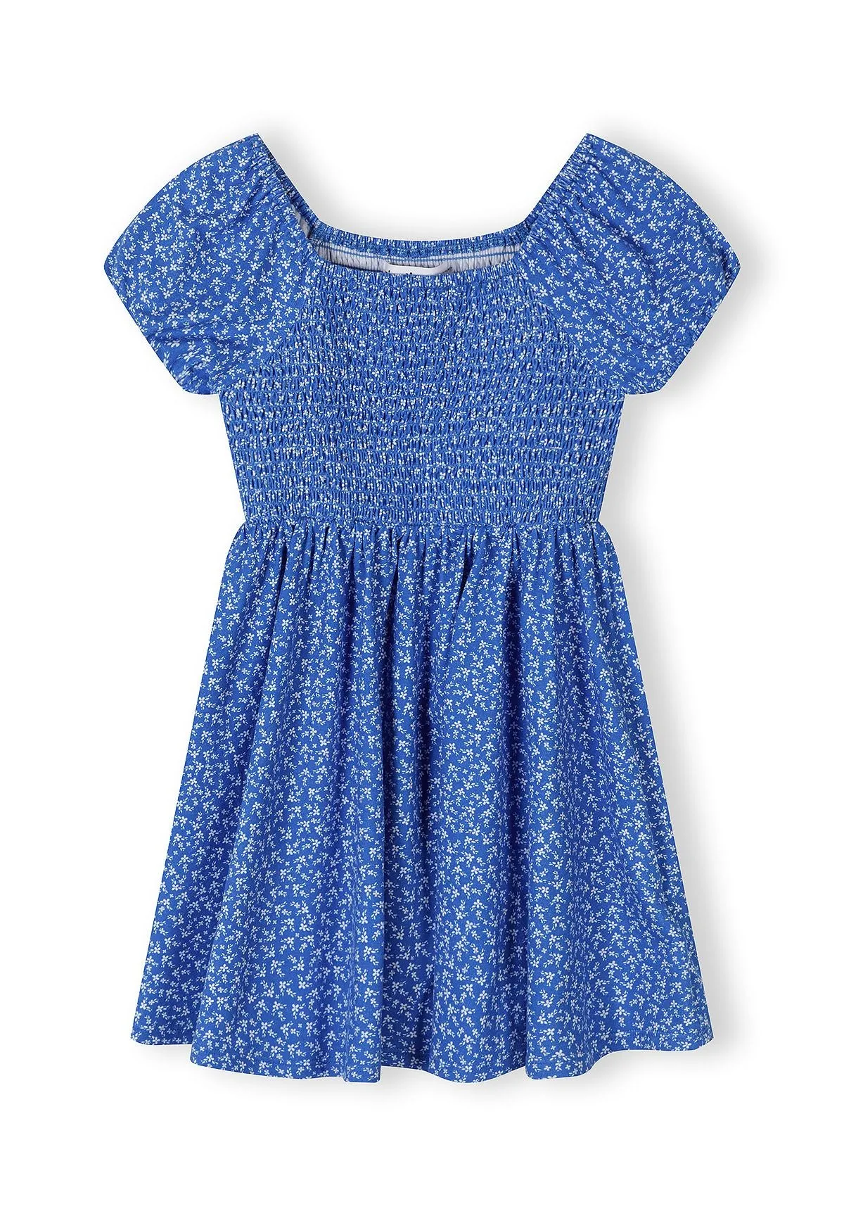 Minoti 44643 jerseykjole blå blomster