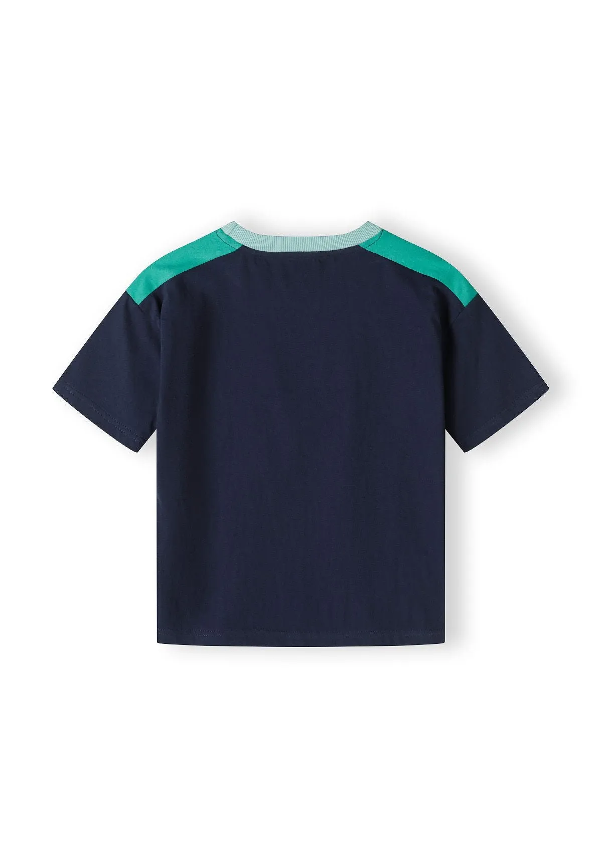 Minoti 42518 sæt T-shirt shorts navy grøn til drenge