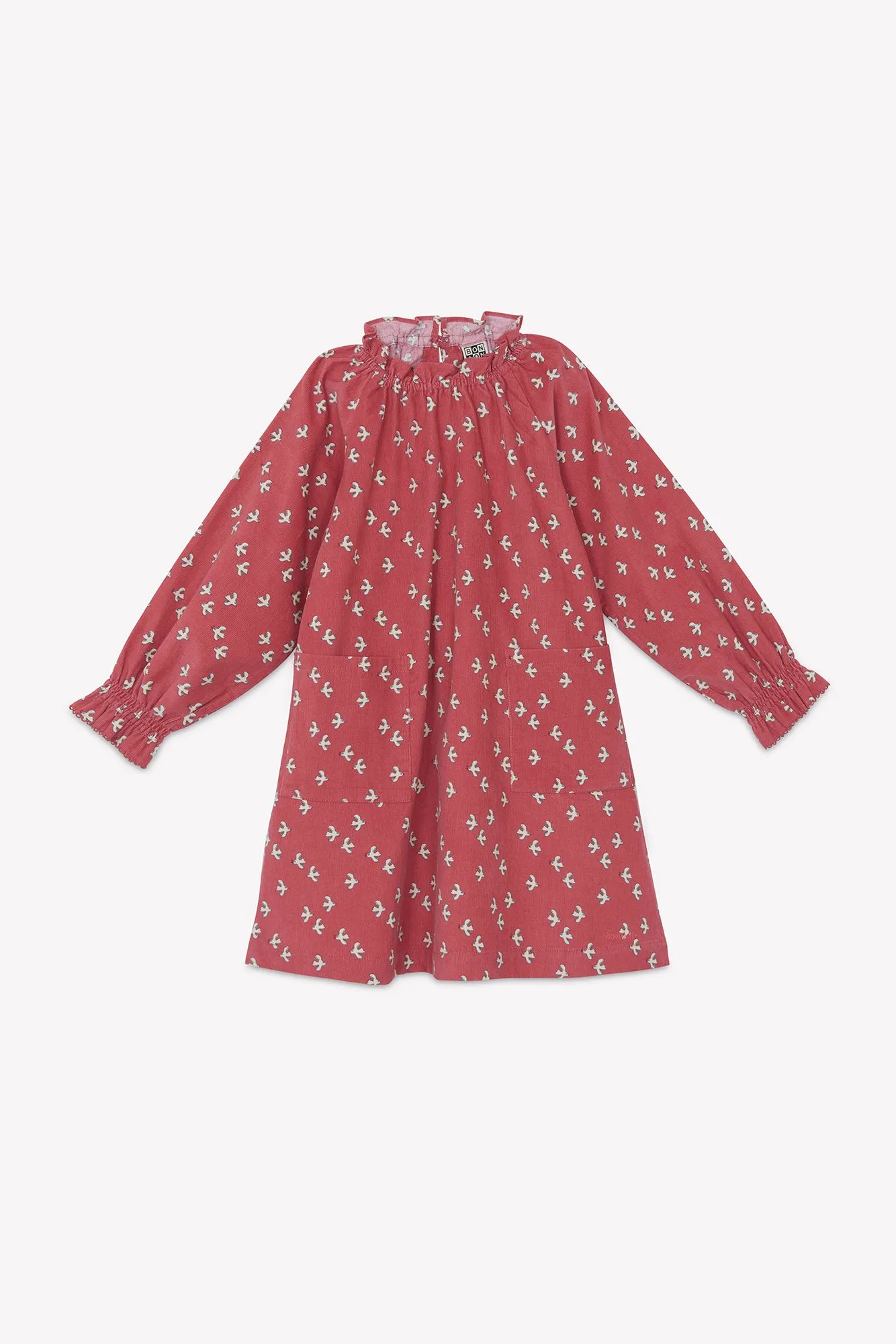 Bonton Dahlia kjole Little Birdy fugle rosa