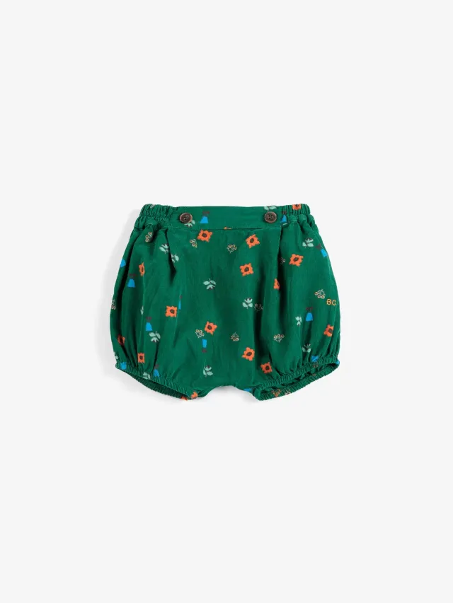 Bobo Choses Blossom bloomer shorts mørkegrøn 3M